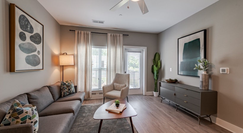 Wide open living areas flooded with natural light
