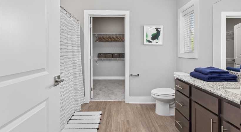 Spacious bathrooms with everything you need a bathroom with a toilet and a sink